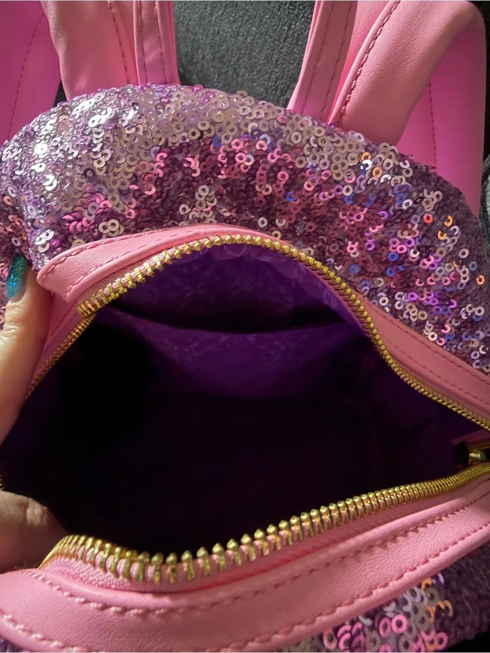 HARD TO FIND Loungefly Disney Rapunzel Sequin Backpack